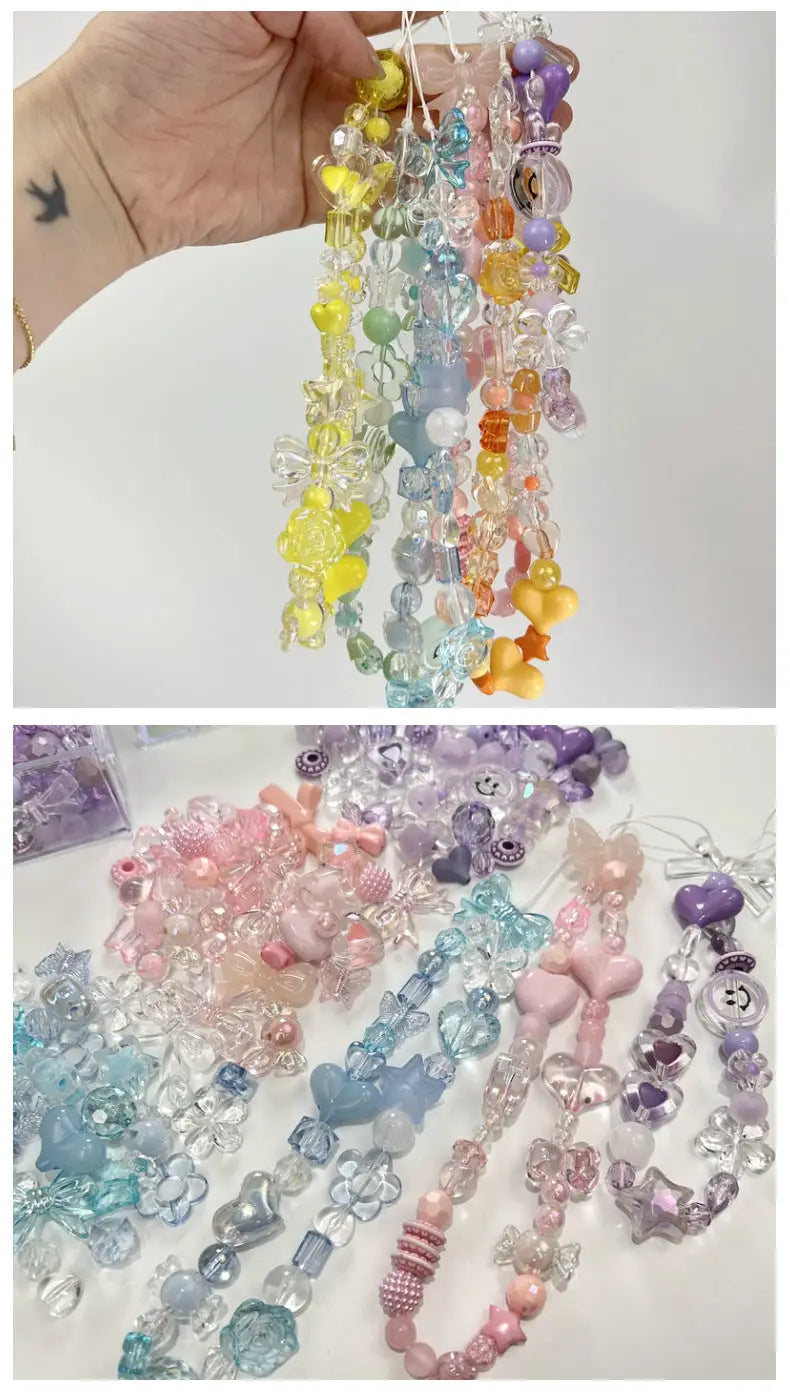 20 g de perles acryliques couleur printemps