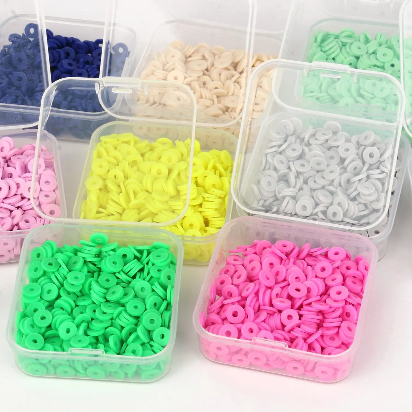 500 perles heishi en argile 6 mm