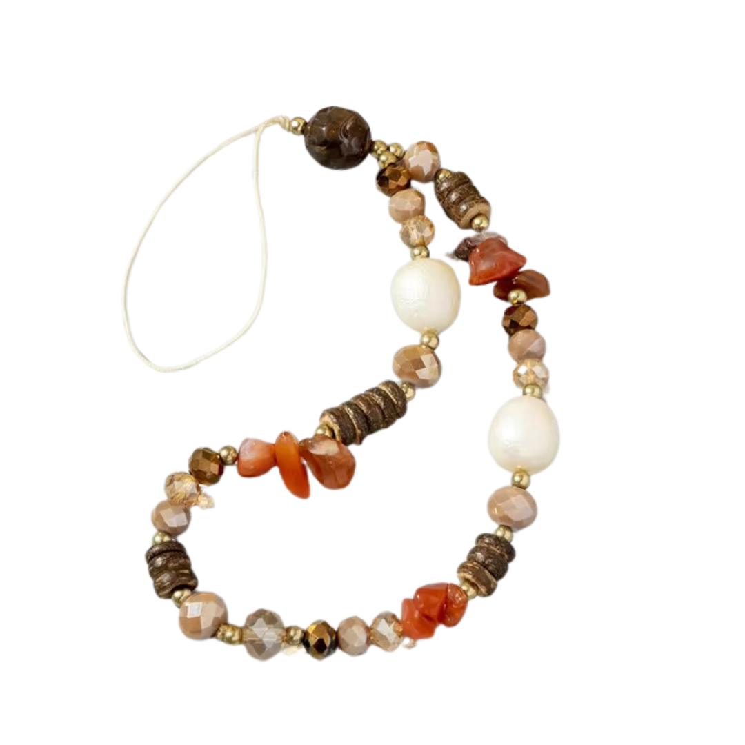 Bracelet pendentif pour téléphone en acrylique perlée | Livia