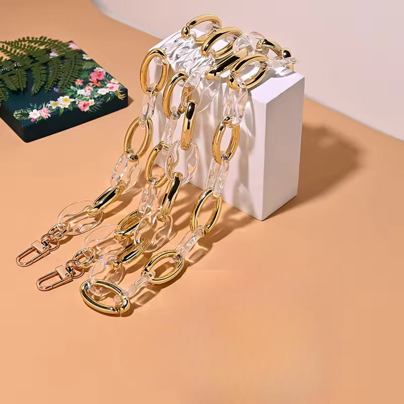 Collier chaîne bijou de téléphone maillons en acrylique | Lucie