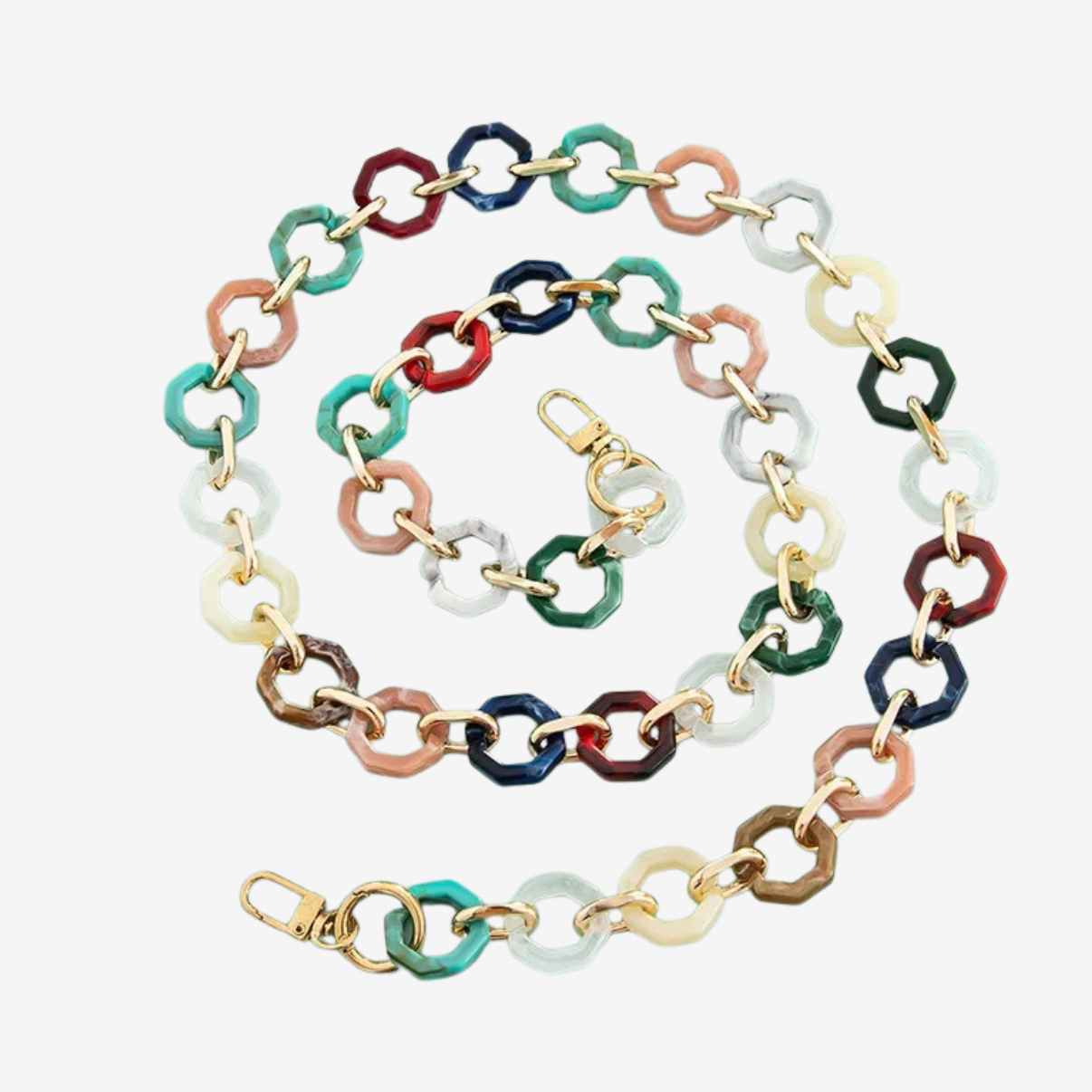 Collier chaîne bijou de téléphone maillons en acrylique | Chloé