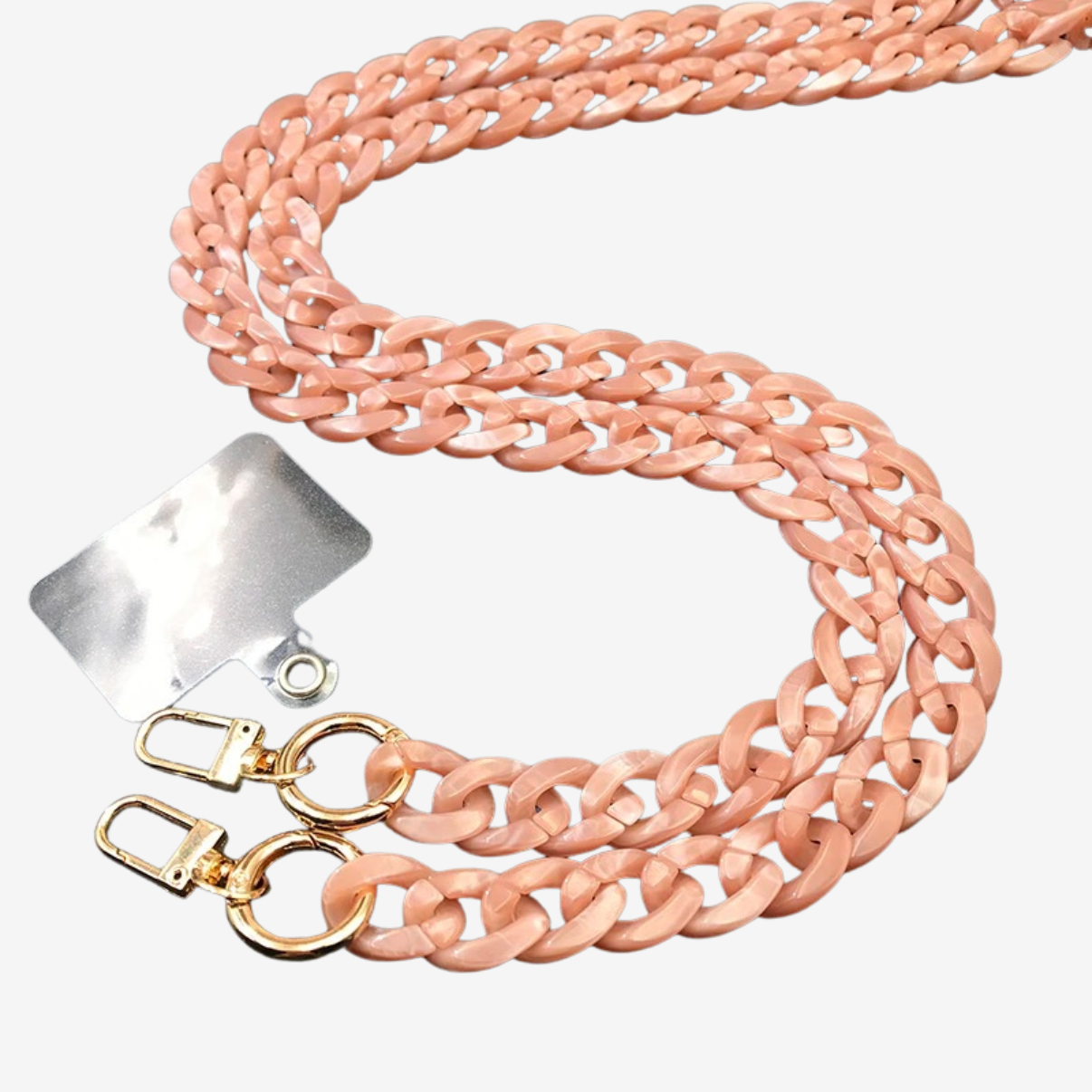 Collier chaîne bijou de téléphone maillons en acrylique | Émilie