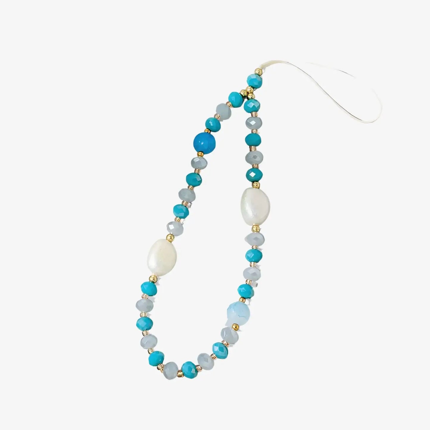 Bracelet pendentif pour téléphone en acrylique perlée | Ambre