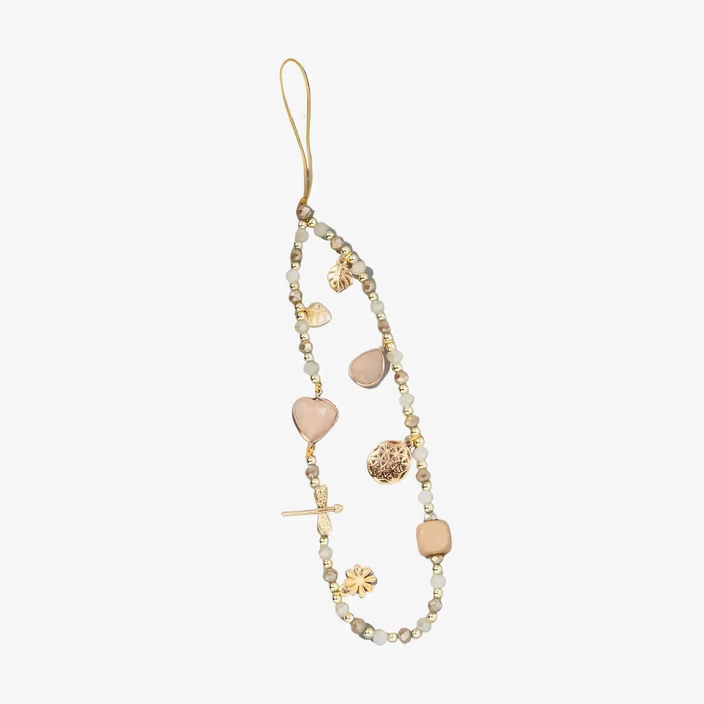 Bracelet pendentif pour téléphone en acrylique perlée | Anaïde