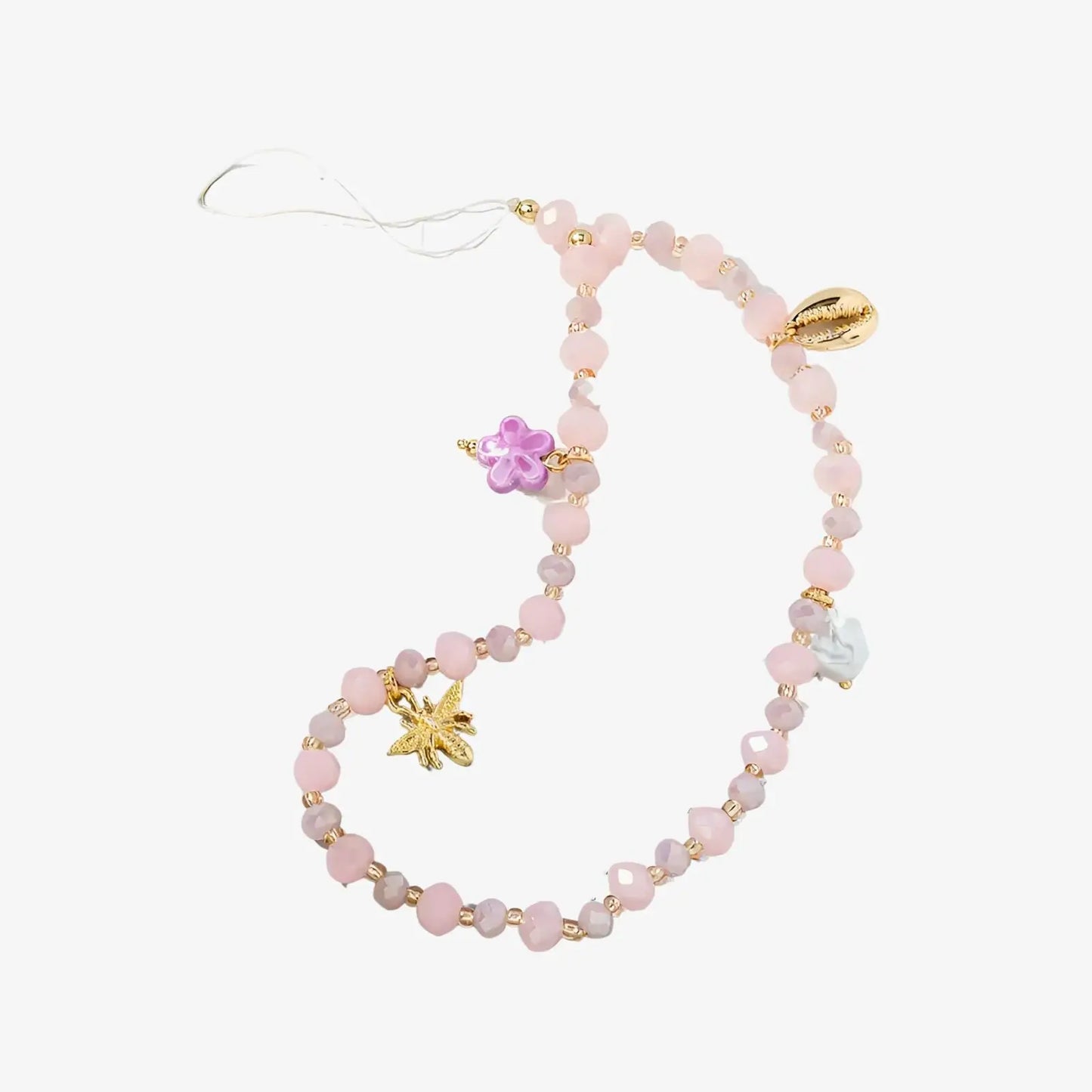 Bracelet pendentif pour téléphone en acrylique perlée | Raphaëlle