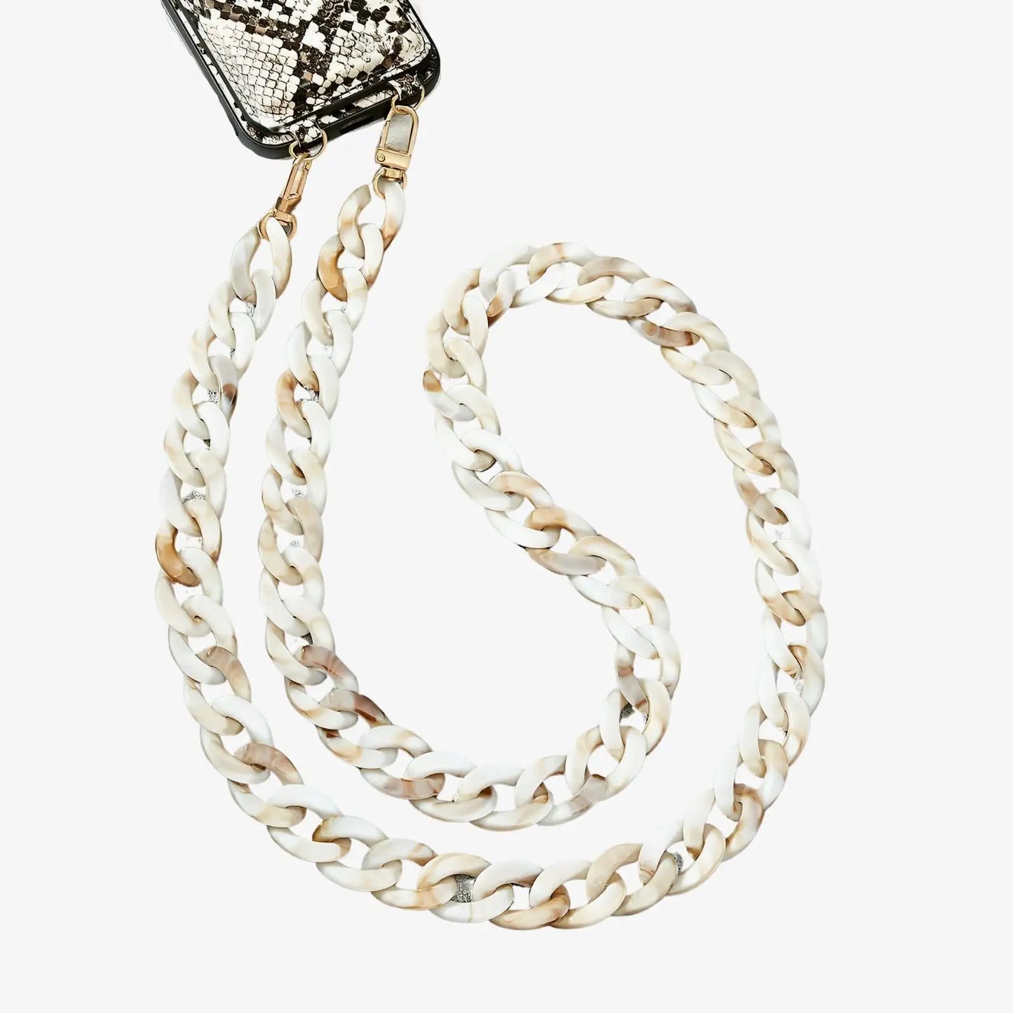 Chaîne bandoulière pour téléphone | Ivoire