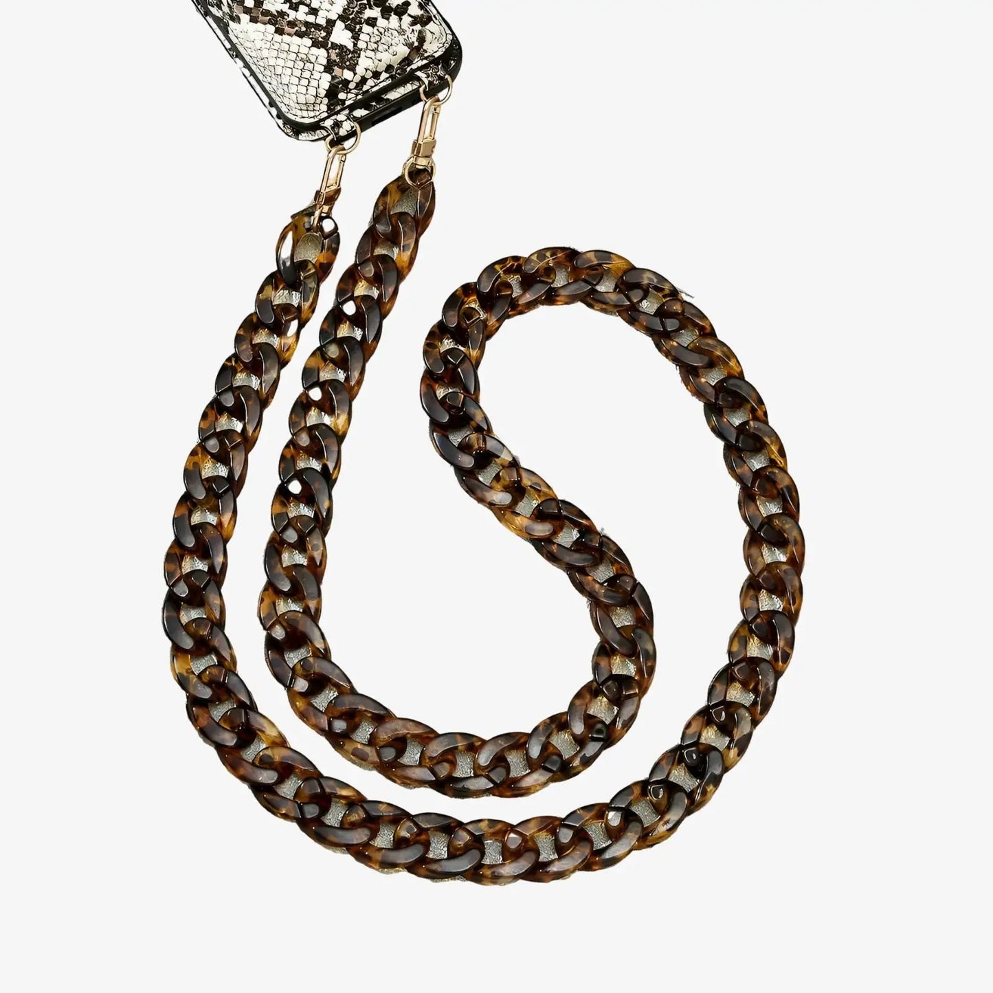 Chaîne bandoulière pour téléphone | Marron