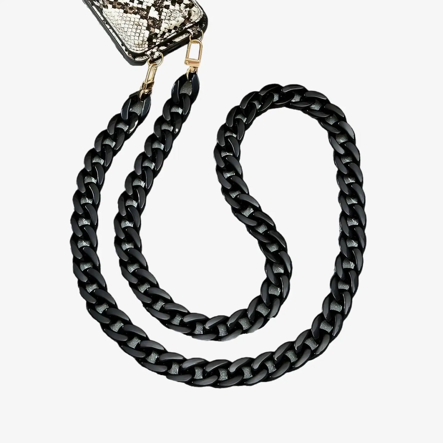 Chaîne bandoulière pour téléphone | Noir