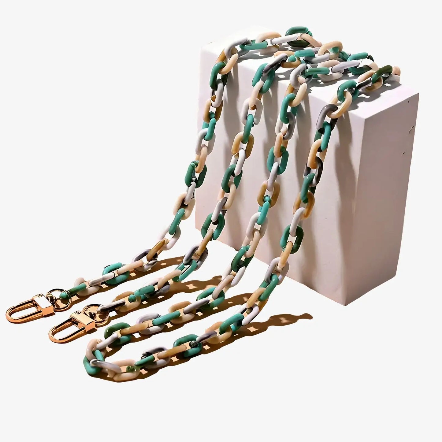 Collier chaîne bijou de téléphone maillons en acrylique | Elise