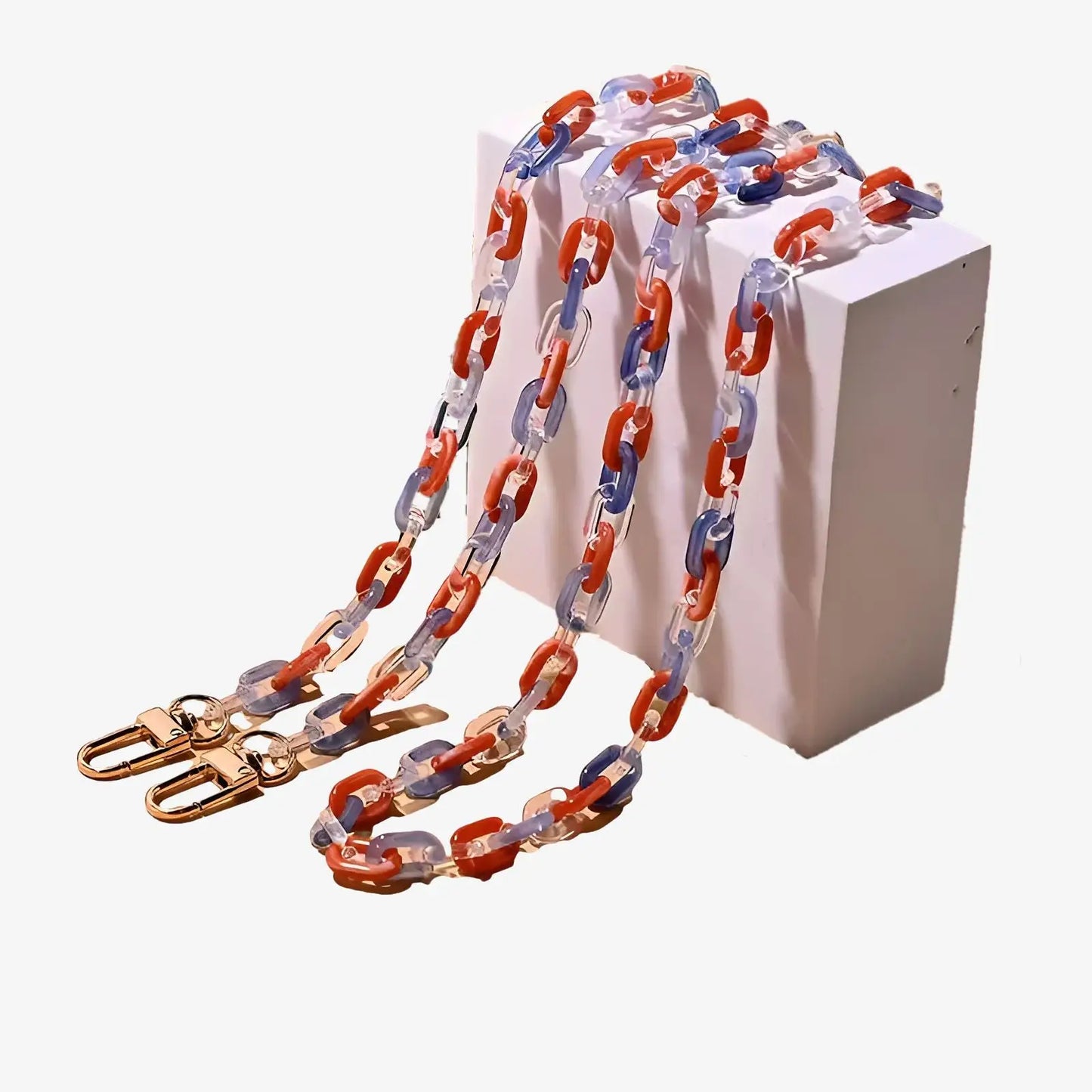 Collier chaîne bijou de téléphone maillons en acrylique | Noémie