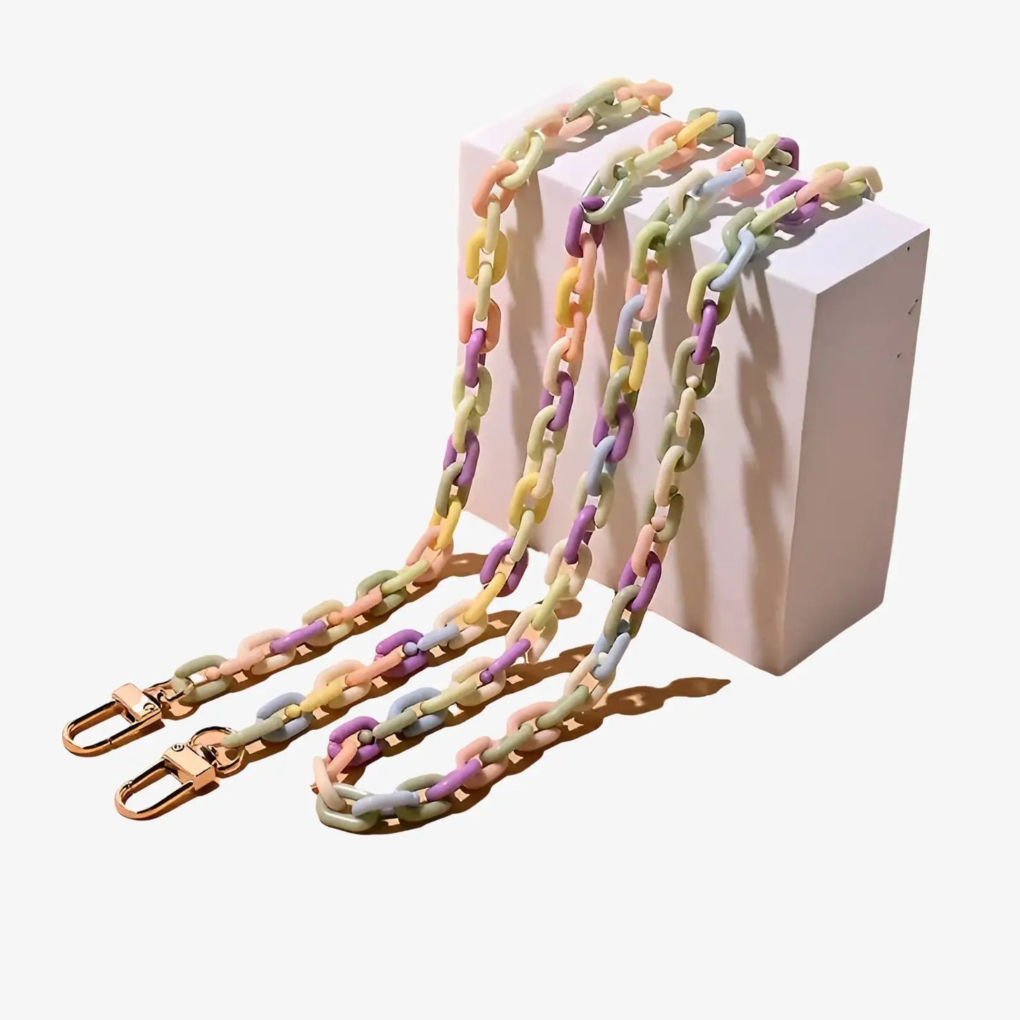 Collier chaîne bijou de téléphone maillons en acrylique | Sarah