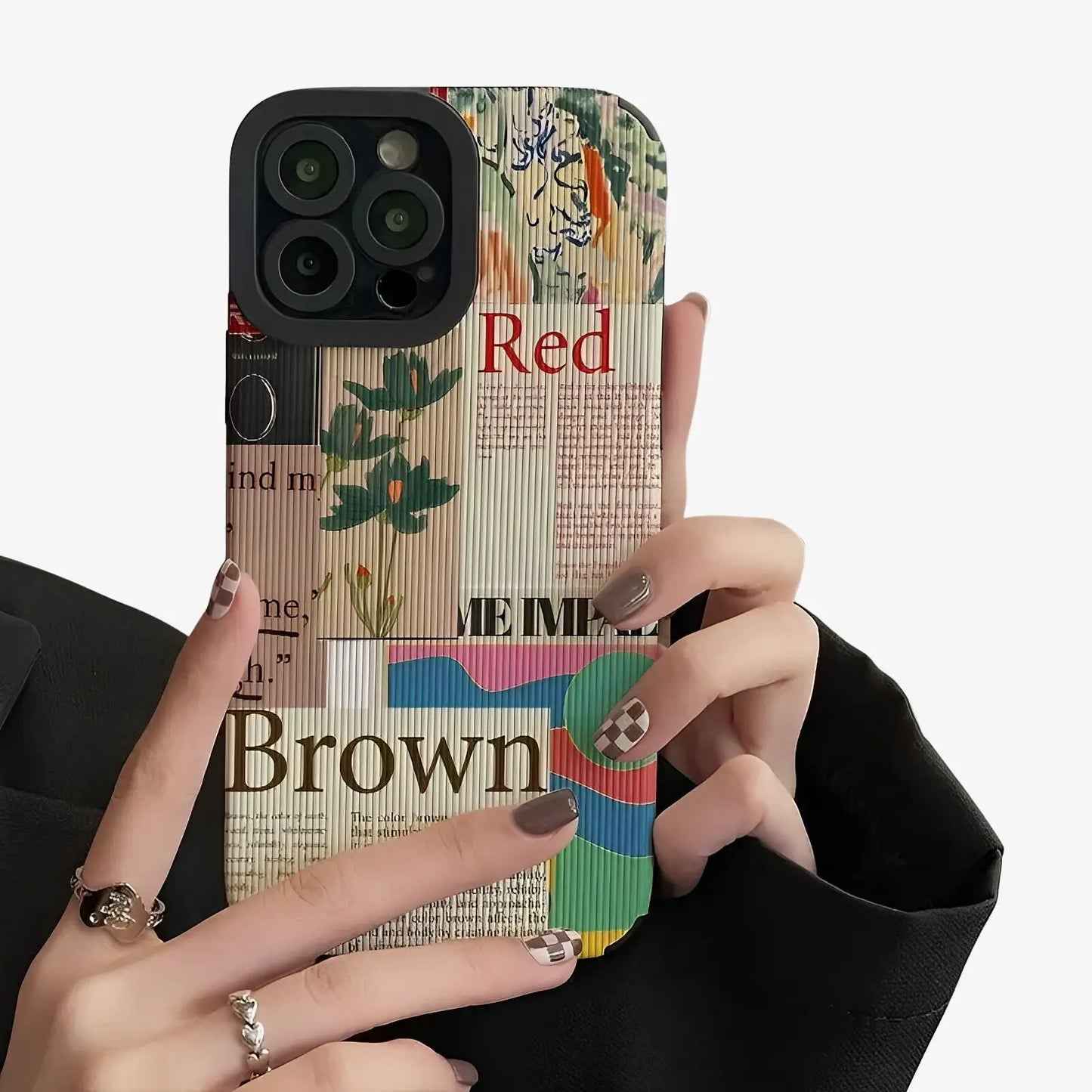 Coque iPhone collage artistique textuel