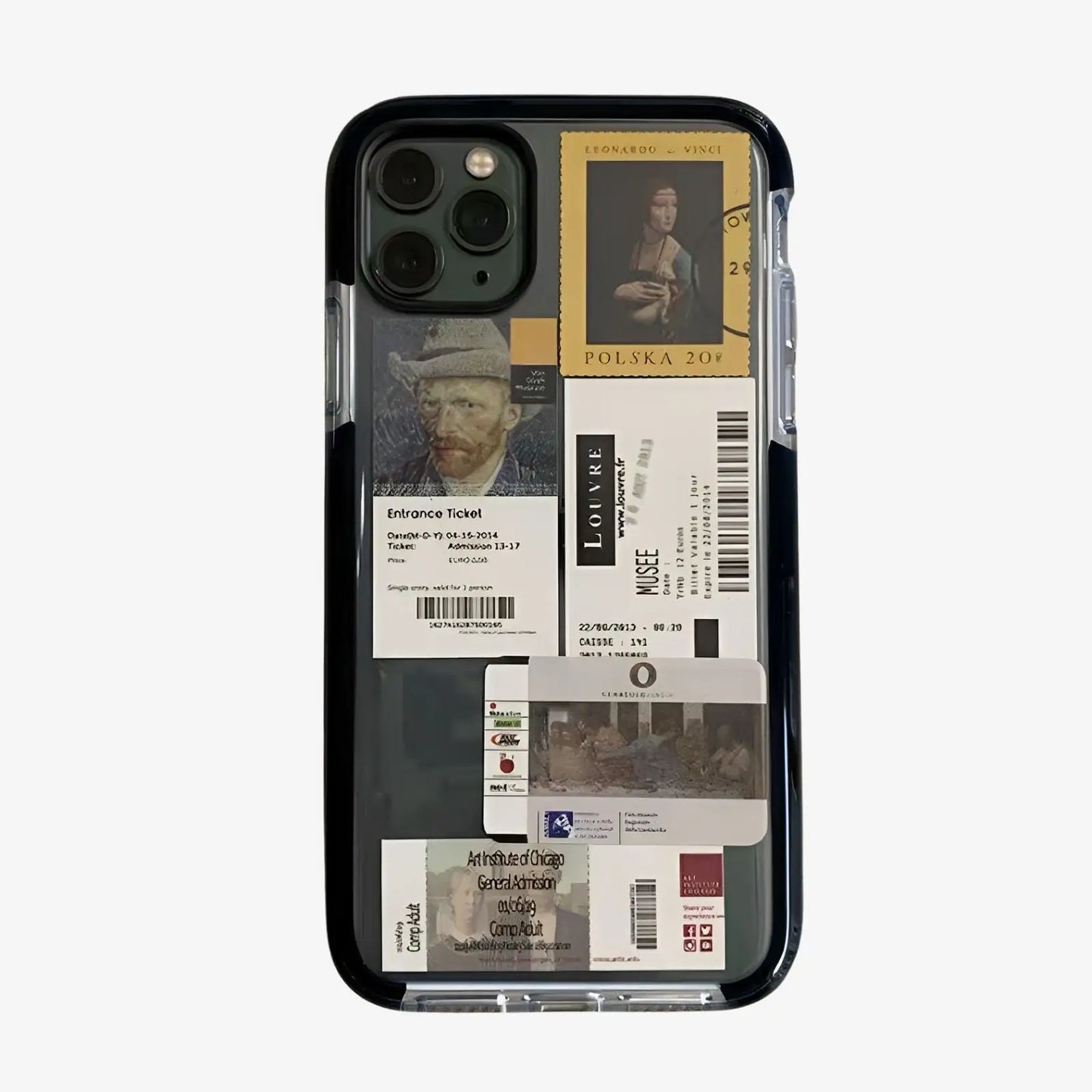 Coque iPhone collage artistique vintage