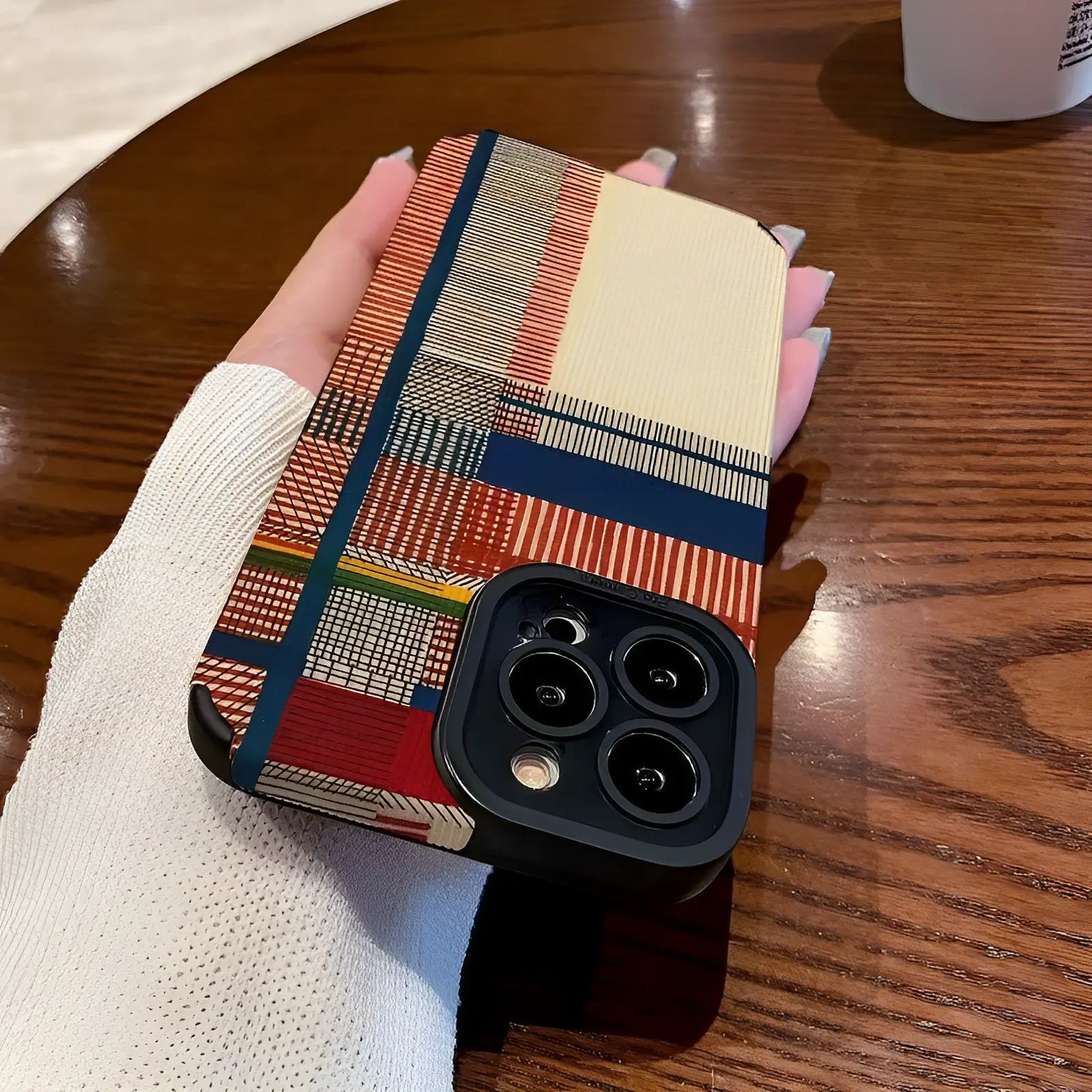 Coque iPhone motifs tissus