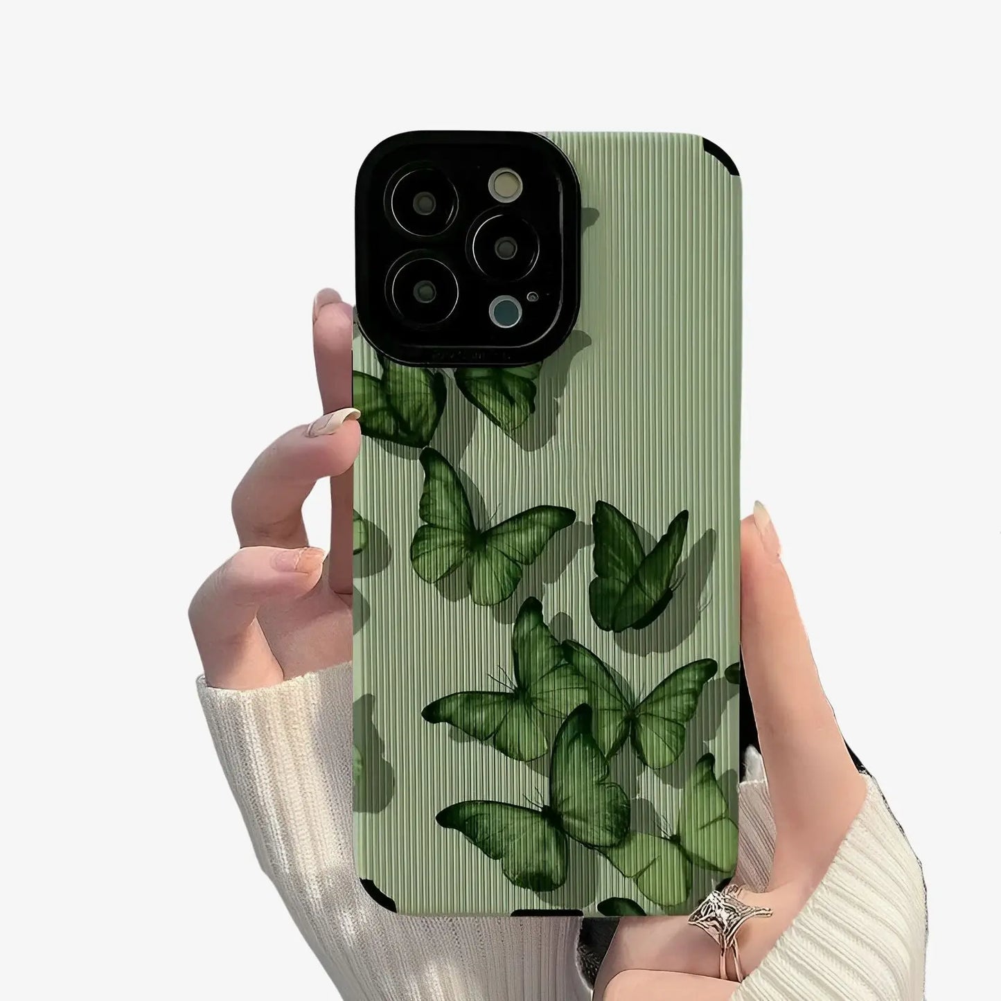 Coque iPhone papillon vert