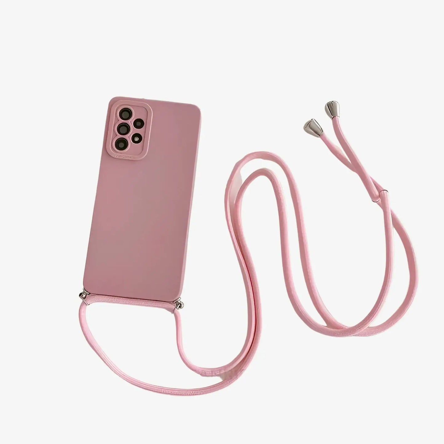 Coque Samsung avec cordon rose