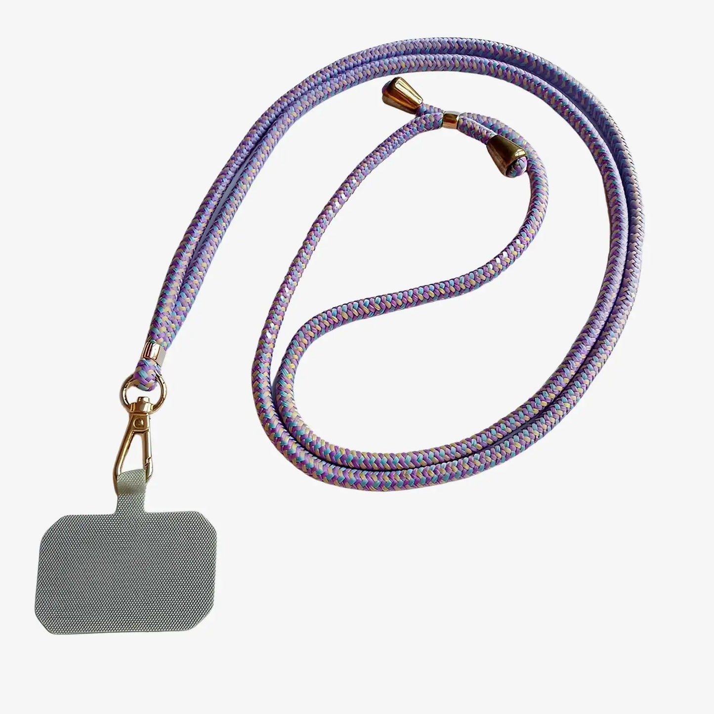 Cordon de téléphone universel violet avec embouts dorés