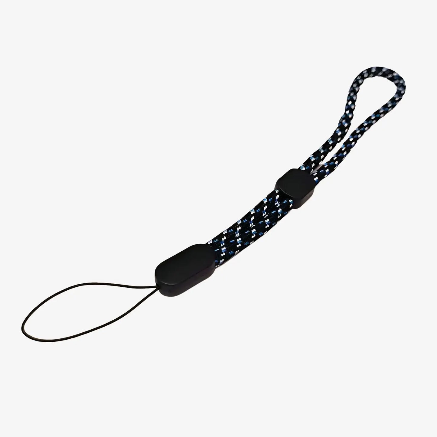 Dragonne de téléphone bleue ajustable