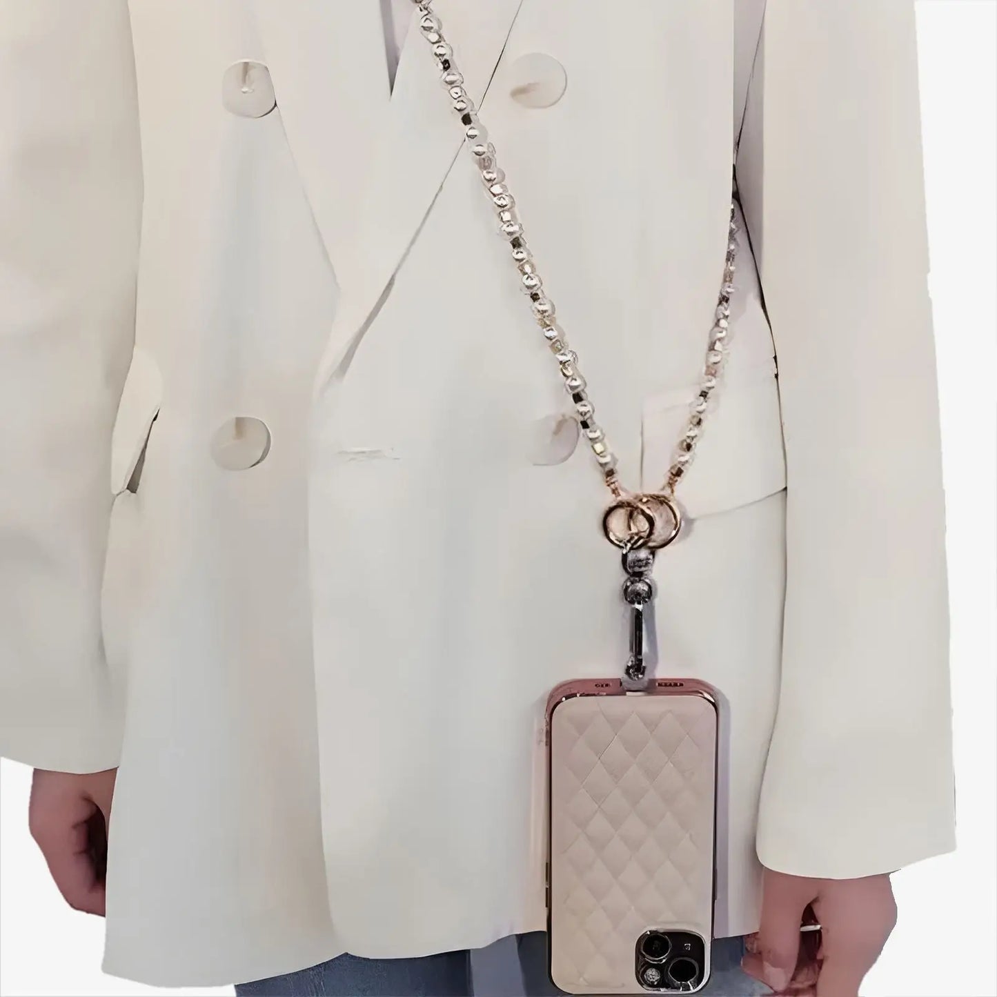 Lanière de téléphone en perle universelle
