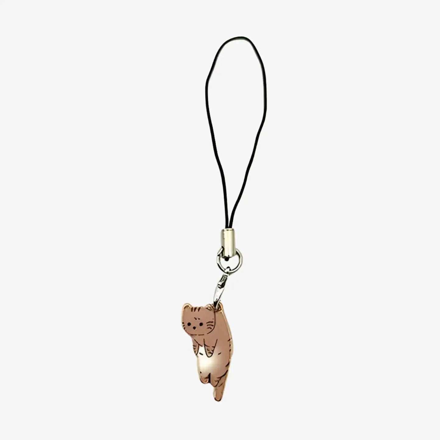 Pendentif de téléphone chat marron