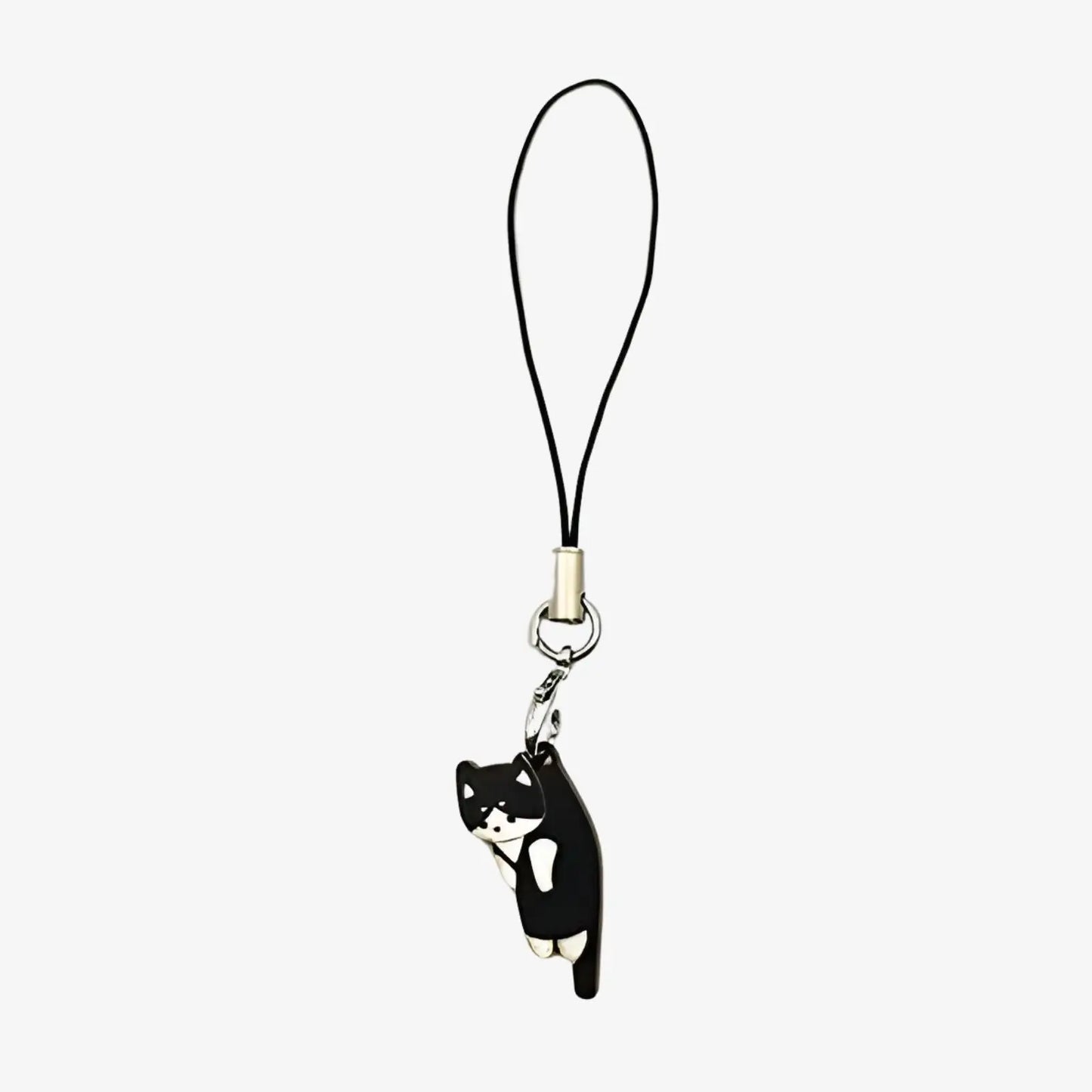 Pendentif de téléphone chat noir