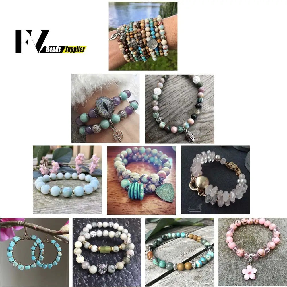 Perles en pierre naturelle 4 et 6 mm