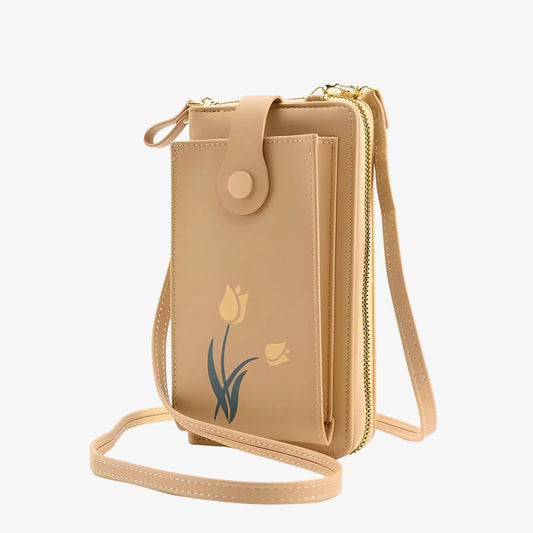 Sac a main telephone portefeuille - Abricot