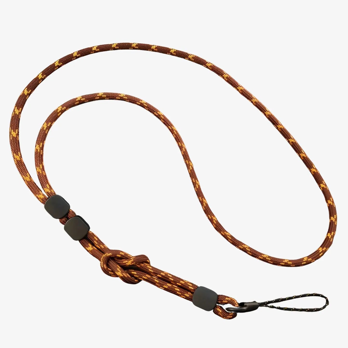 Tour de cou de téléphone réglable marron