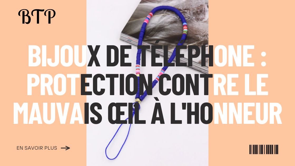 Dragonne De Téléphone Anti-mauvais œil - Breloque Cœur Perles Bleues, élégante Et Pratique Pour Sac Ou Portable