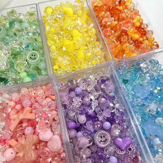 20 g de perles acryliques couleur printemps
