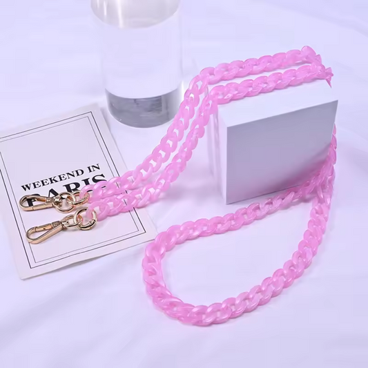 Collier chaîne bijou de téléphone maillons en acrylique | Charlotte