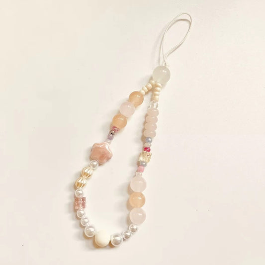 Bracelet pendentif pour téléphone en acrylique perlée | Salomé