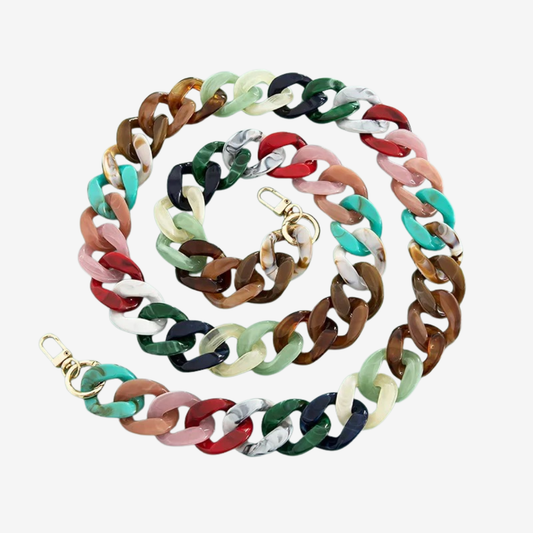 Collier chaîne bijou de téléphone maillons en acrylique | Zoé