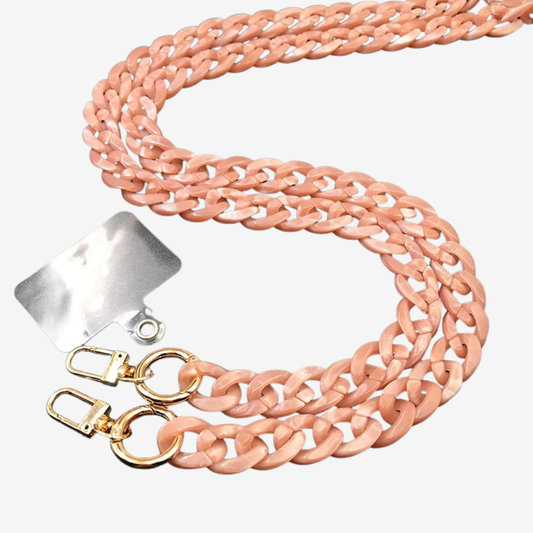 Collier chaîne bijou de téléphone maillons en acrylique | Émilie