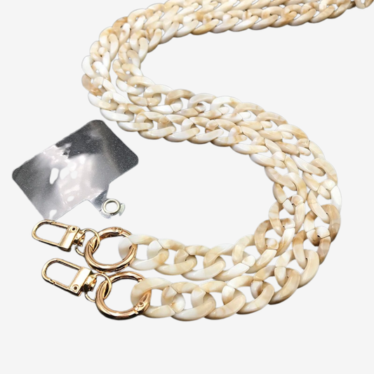 Collier chaîne bijou de téléphone maillons en acrylique | Lucie