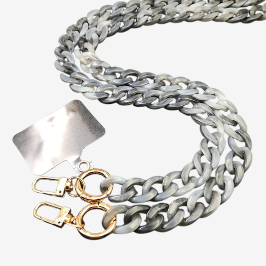 Collier chaîne bijou de téléphone maillons en acrylique | Amélie