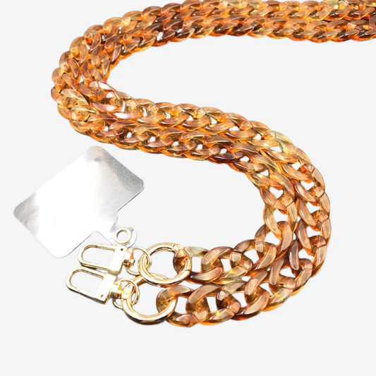 Collier chaîne bijou de téléphone maillons en acrylique | Noémie