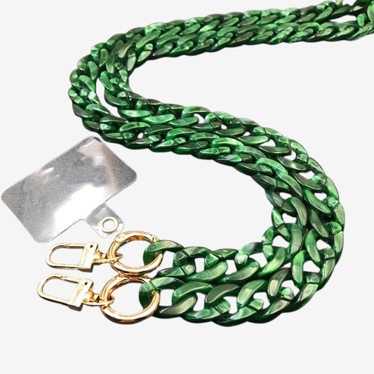 Collier chaîne bijou de téléphone maillons en acrylique | Elise