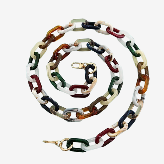 Collier chaîne bijou de téléphone maillons en acrylique | Sarah