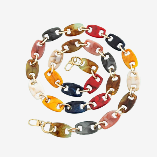 Collier chaîne bijou de téléphone maillons en acrylique | Anaïs