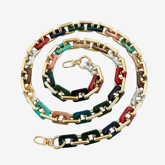 Collier chaîne bijou de téléphone maillons en acrylique | Camille