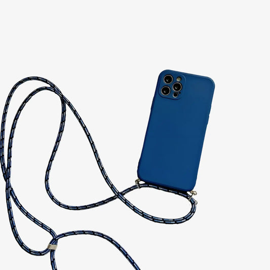 Coque iPhone avec cordon bleu de cobalt