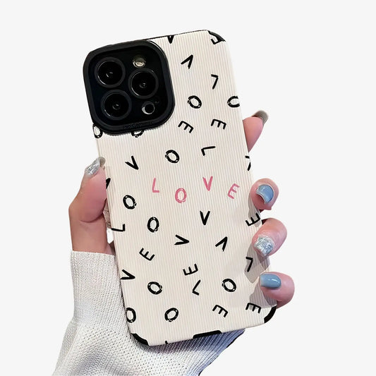 Coque iPhone imprimé lettre love