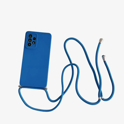 Coque Samsung avec cordon bleu