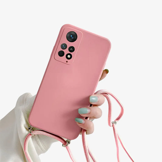 Coque Xiaomi avec cordon rose