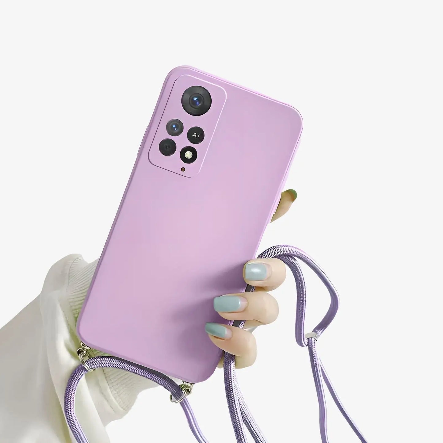Coque Xiaomi avec cordon violet clair