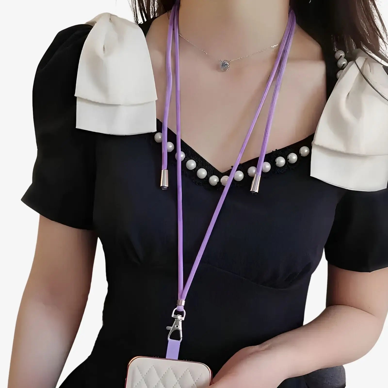 Cordon pour strap de portable noir x 10 - Support bijoux de portable -  Creavea