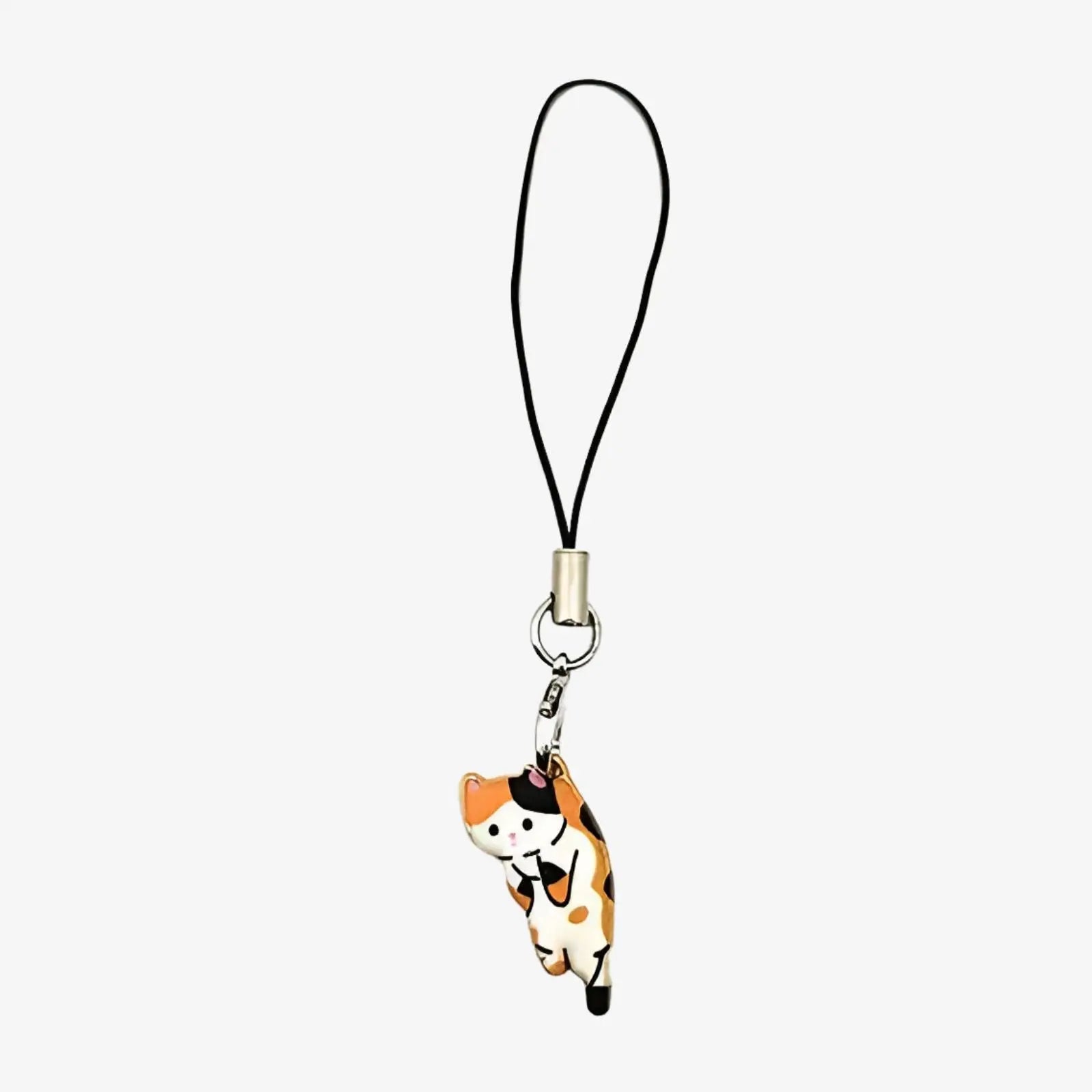 Pendentif de téléphone chat orange