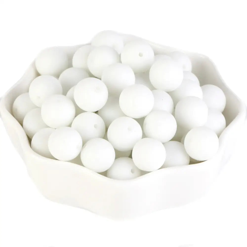 Perles en pierre naturelle 4 et 6 mm - Agates blanches mates / 4mm 88-91pcs