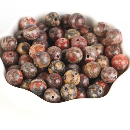 Perles en pierre naturelle 4 et 6 mm - Jaspe en peau de léopard / 4mm 88-91pcs